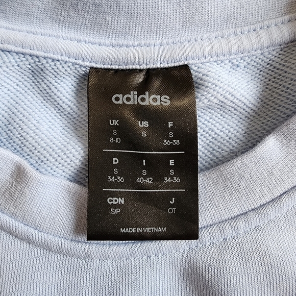 Adidas Pullover Sweatshirt  Baby Blue - Small - Picture 6 of 7